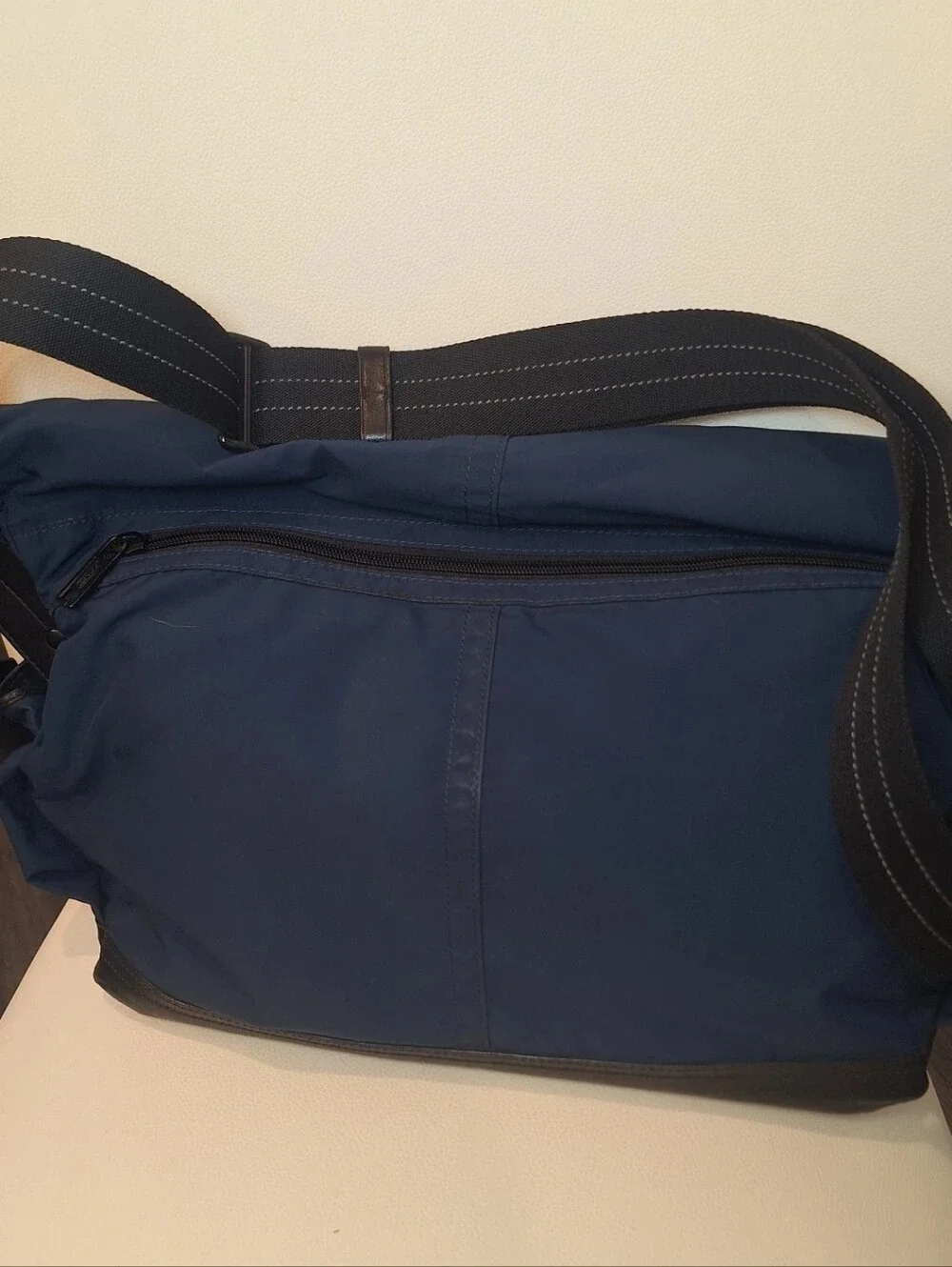 Coach Blue Nylon Messenger Bag EUC